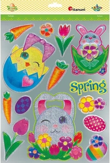 Изображение Titanum Naklejki foliowe metaliczne mix 14szt