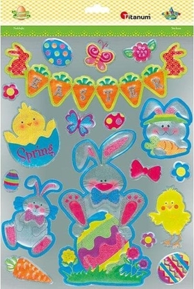 Изображение Titanum Naklejki foliowe metaliczne mix 18szt