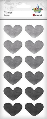 Изображение Titanum Naklejki foliowe serca srebrne 12szt.