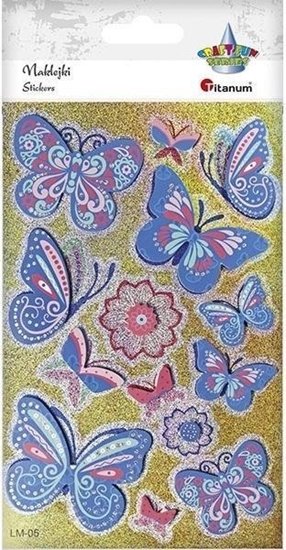 Изображение Titanum Naklejki foliowo-papierowe 3D motyle 14szt.