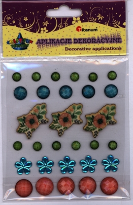 Изображение Titanum Naklejki krysztaki + bukiet 3D