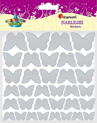 Изображение Titanum Naklejki materiaowe motyle mix 34szt