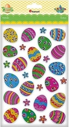 Изображение Titanum Naklejki papier w folii 3D pisanki, kwiatki