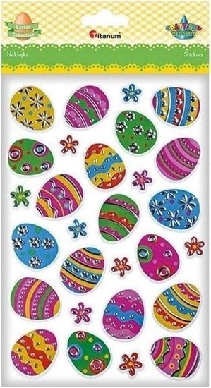 Изображение Titanum Naklejki papier w folii 3D pisanki, kwiatki