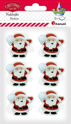 Изображение Titanum Naklejki papierowe 3D czapki Mikoaja 12szt