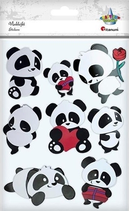 Изображение Titanum Naklejki papierowe 3D misie panda 8szt