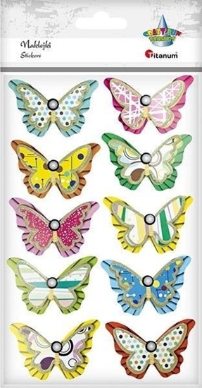 Изображение Titanum Naklejki papierowe 3D motyle 10szt