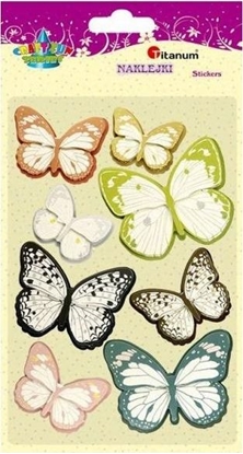 Изображение Titanum Naklejki papierowe 3D motyle mix 8szt