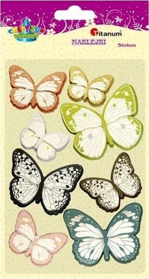 Изображение Titanum Naklejki papierowe 3D motyle mix 8szt