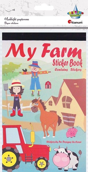 Изображение Titanum Naklejki papierowe 6 plansz farma mix 174szt