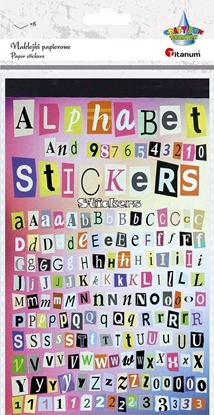 Изображение Titanum Naklejki papierowe 6 plansz litery i cyfry 1362szt