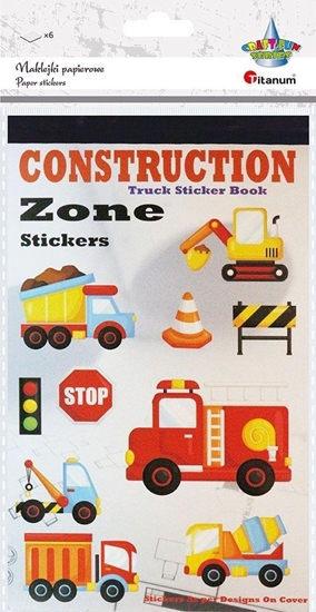 Изображение Titanum Naklejki papierowe 6 plansz pojazdy mix 222szt