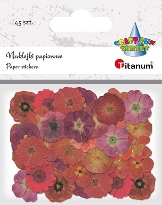 Изображение Titanum Naklejki papierowe Kwiaty mix 45szt