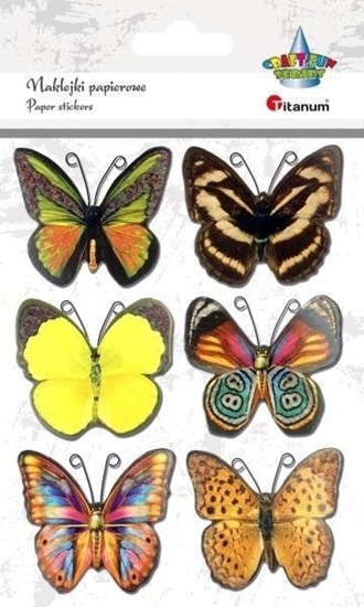 Изображение Titanum Naklejki papierowe motyle 6szt
