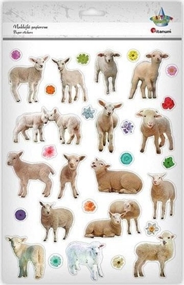 Изображение Titanum Naklejki papierowe owce, kwiaty 31szt.