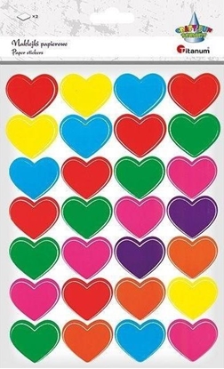 Изображение Titanum Naklejki papierowe serca 56szt.