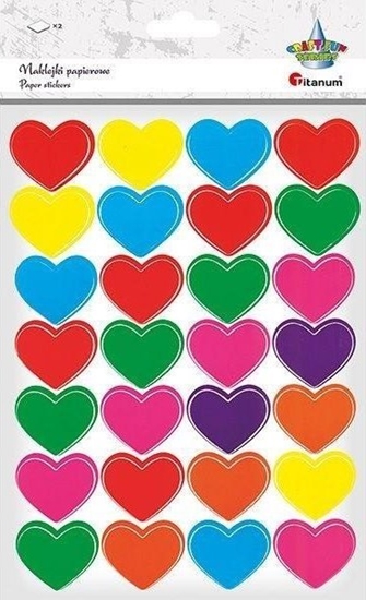 Изображение Titanum Naklejki papierowe serca 56szt.