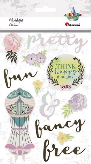 Изображение Titanum Naklejki papierowe wypuke pretty mix 12szt