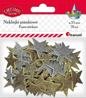 Изображение Titanum Naklejki piankowe gwiazdki 33mm mix 70szt.