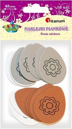 Изображение Titanum Naklejki piankowe Pisanki 37x45mm mix 16szt