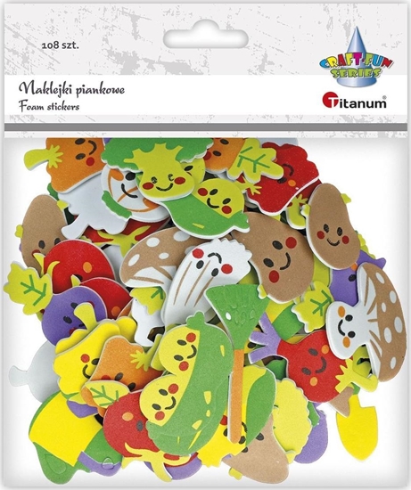 Изображение Titanum Naklejki piankowe warzywa mix 108szt