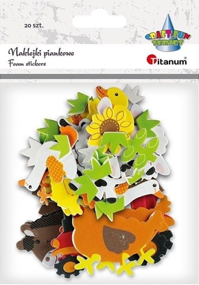 Picture of Titanum Naklejki piankowe zwierzta gospodarskie mix 20szt