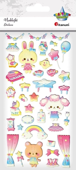 Изображение Titanum Naklejki wypuke dla dziewczynki 38szt