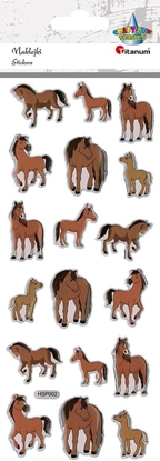 Изображение Titanum Naklejki wypuke mikkie konie kreskówkowe 18szt