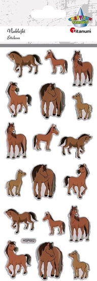 Изображение Titanum Naklejki wypuke mikkie konie kreskówkowe 18szt