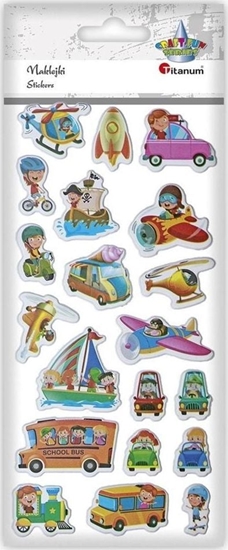 Изображение Titanum Naklejki wypuke mikkie pojazdy mix 20szt