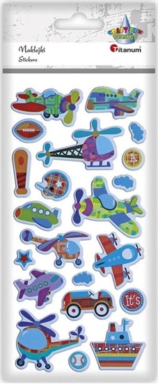 Изображение Titanum Naklejki wypuke mikkie pojazdy mix 21szt