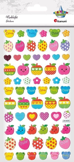 Изображение Titanum Naklejki wypuke mix 65szt