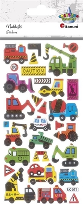 Изображение Titanum Naklejki wypuke pojazdy mix 19szt