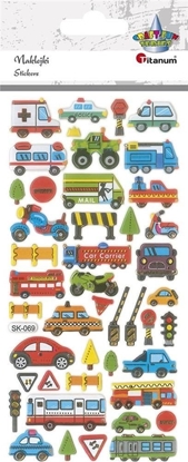 Изображение Titanum Naklejki wypuke pojazdy mix 45szt