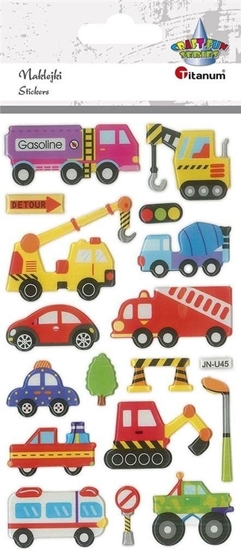 Изображение Titanum Naklejki wypuke pojazdy uytkowe mix 17szt