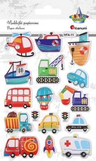 Изображение Titanum Naklejki wypuke pojazdy uytkowe mix 17szt.