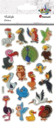 Изображение Titanum Naklejki wypuke ptaki mix 18szt