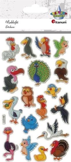 Изображение Titanum Naklejki wypuke ptaki mix 18szt
