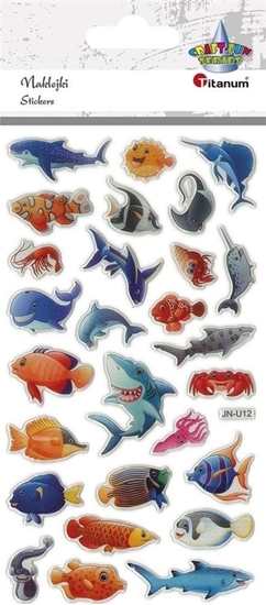 Изображение Titanum Naklejki wypuke stworzenia morskie mix 27szt