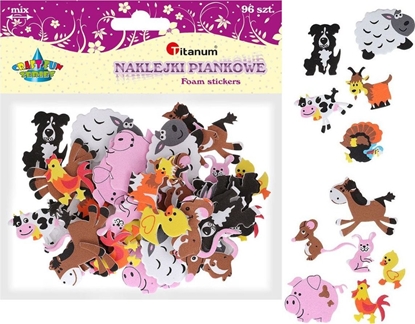 Изображение Titanum Naklejki zwierzta zagrodowe gospodarskie 96szt
