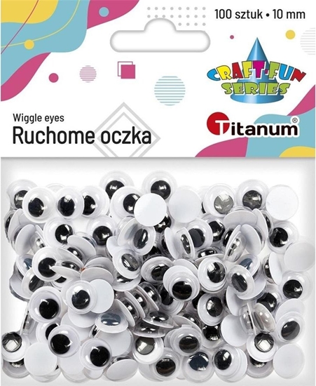 Изображение Titanum Oczy bez kleju i rzs 10mm 100szt