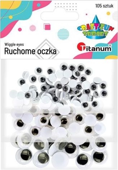 Изображение Titanum Oczy bez kleju i rzs mix 105szt