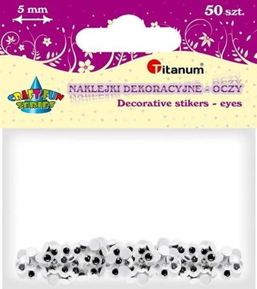 Изображение Titanum Oczy ruchome 5mm samoprzylepne 50szt, CRAFT-FUN