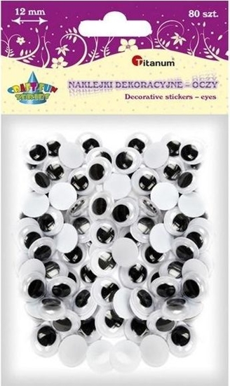 Изображение Titanum Oczy samoprzylepne bez rzs 12mm okrge 80szt