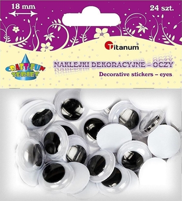 Изображение Titanum Oczy samoprzylepne bez rzs 18 mm okrge 24szt
