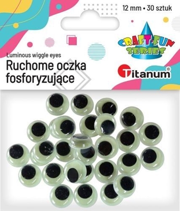 Изображение Titanum Oczka TITANUM wiecce w ciemnoci 12mm 30szt. Titatnum Kreatywne