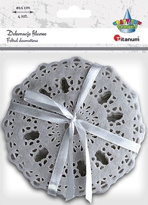 Attēls no Titanum Ozdoba filcowa TITANUM szara 4szt. Titatnum Kreatywne