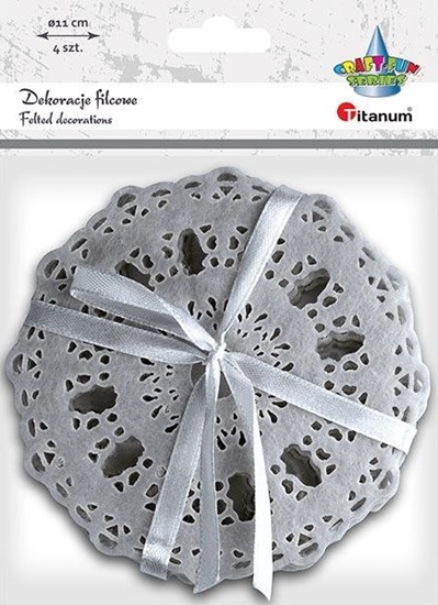 Picture of Titanum Ozdoba filcowa TITANUM szara 4szt. Titatnum Kreatywne