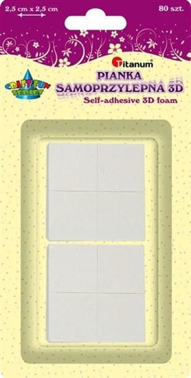 Picture of Titanum Pianki samoprzylepne 25mm x 25mm, 80szt, CRAFT-FUN