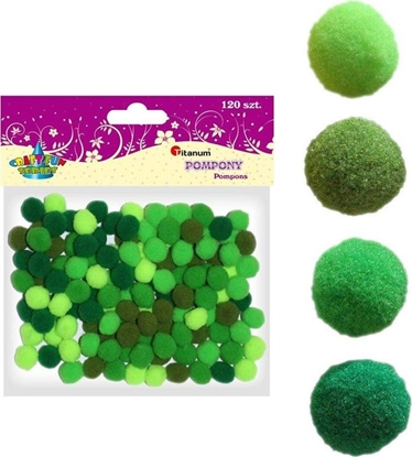 Picture of Titanum Poliestrowe pompony 10mm 120szt zielonej CRAFT-FUN